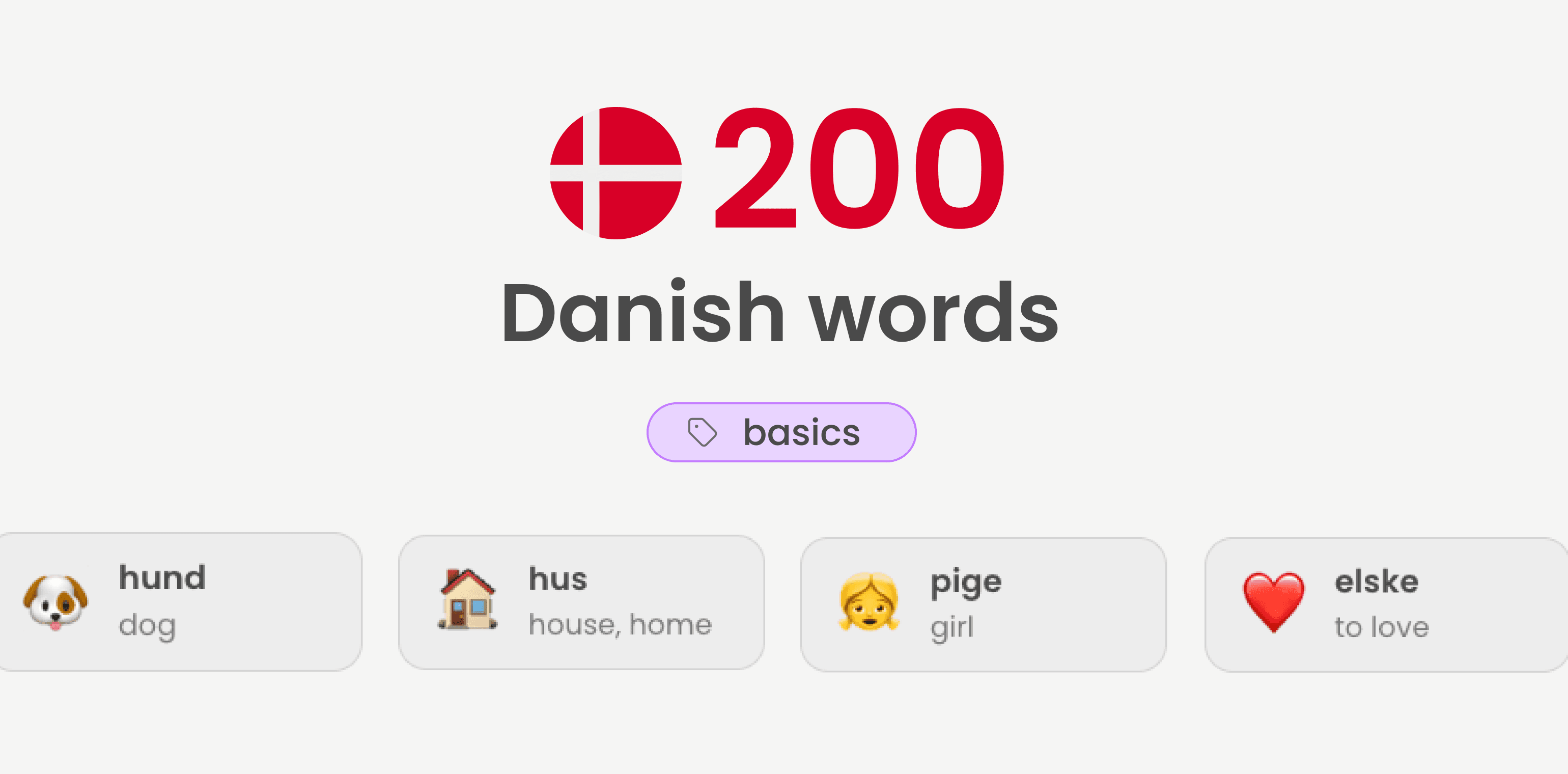 Your First 200 Essential Danish Words for Beginners